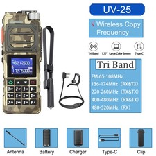 BAOFENG UV-25 WALKIE TALKIE LONG RANGE TRI-POWER TWO WAY RADIOS 10W 48CM ANTENNA