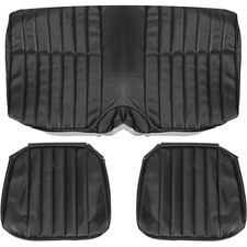1973 Camaro Standard Interior Rear Seat Upholstery Black Madrid Grain Vinyl