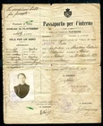 interior passport issued by the municipality of PLISCHIS UDINE of 1917