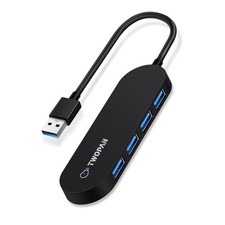 4-Port USB 3.0 Hub, Ultra Slim USB Multiport Adapter for Laptop, Desktop, Mac...