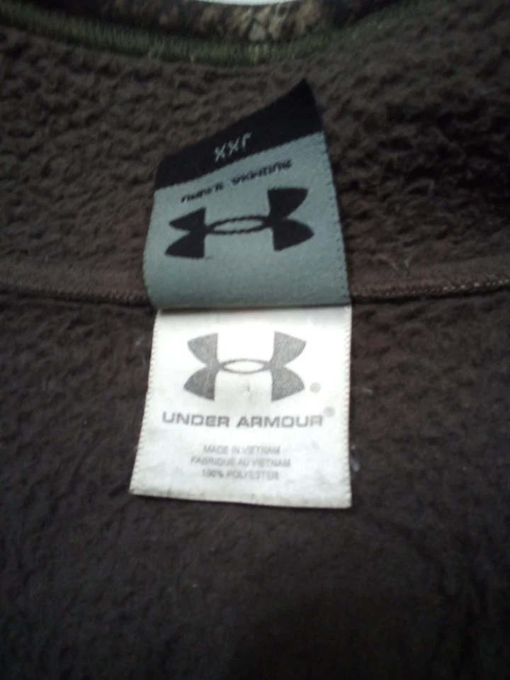 Under Armour Mossy Oak Break Up Camo Softshell Hunting Jacket XXL Fleece Lined - Image 4 of 4