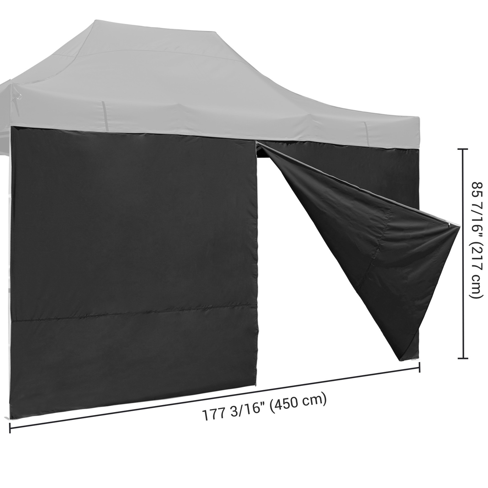 InstaHibit 1 Pack Side Wall for 10x15 Ft EZ Pop Up Canopy Tent UV50+ Zipper Lawn