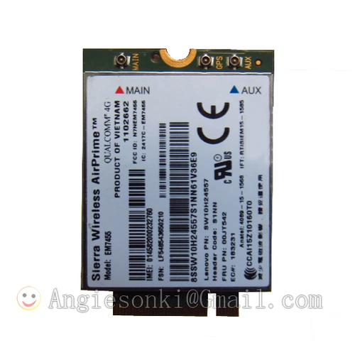 联想 Thinkpad X260 T460 P70 00JT547 Sierra EM7455 GOBI6000 4G LTE WWAN 模块- - Picture 5 of 8