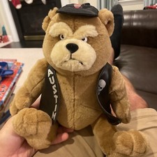 Vintage WWF Stone Cold Steve Austin Plush Teddy Bear 2001 Idea Factory