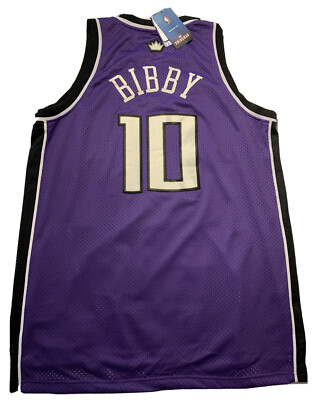 Reebok NBA Kings BIBBY 10 ユニフォーム XL New Rare Vintage Mike Bibby Men XL Kings Purple Reebok Mesh