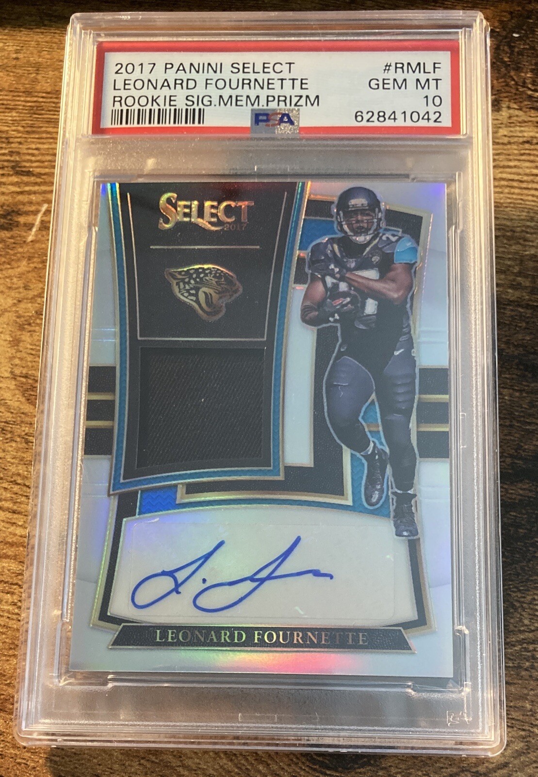 Leonard Fournette Panini Select Rookie Signature Memorabilia Prizm #RMLF Base