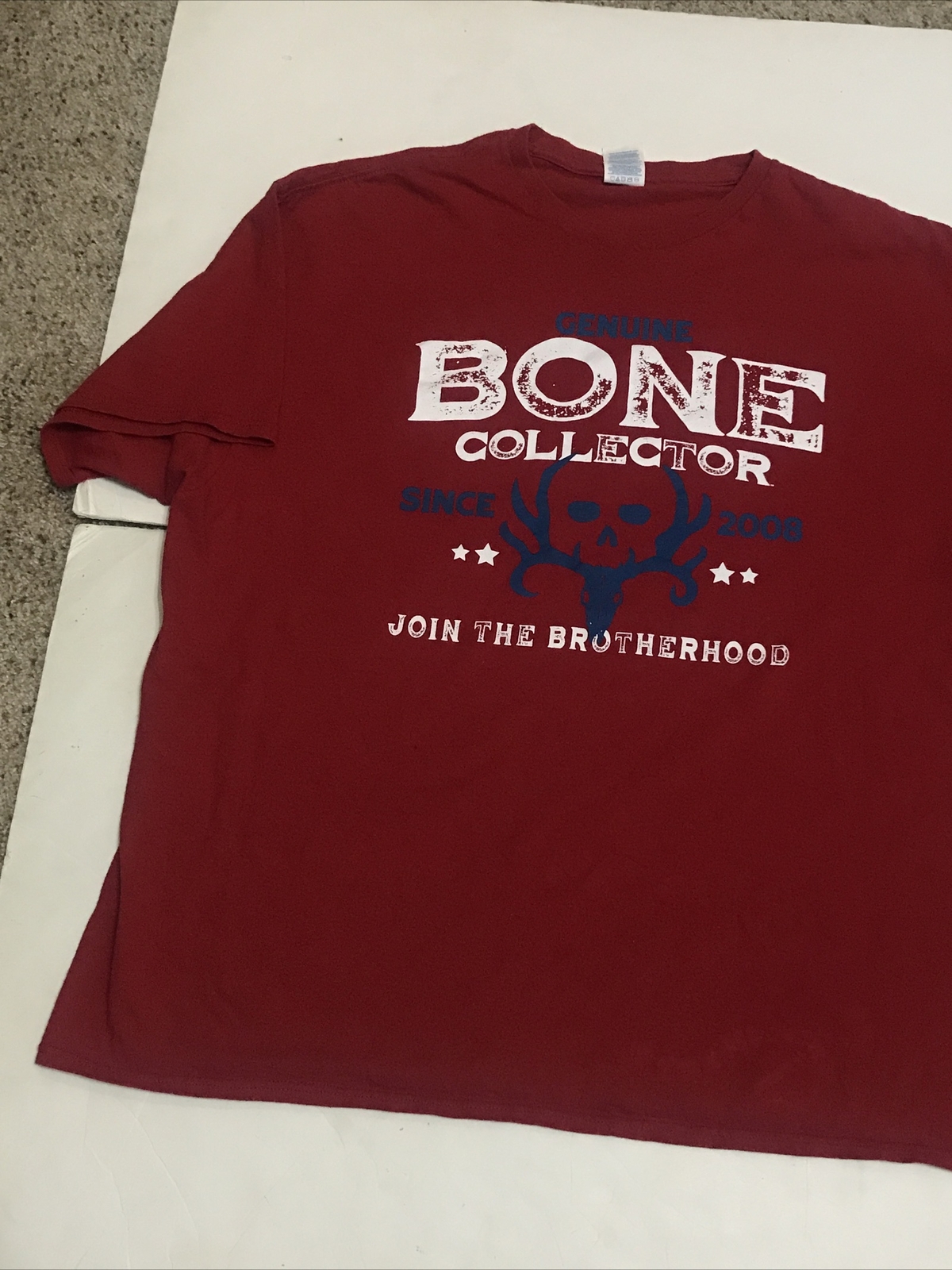 Delta Pro Weight Tshirt Size 2XL Red Bone Collector Band Short Sleeves