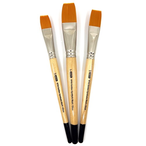 AS-1 Student Golden Synthetics  Wash- Glaze Brush Set 3 pcs - Picture 6 of 8