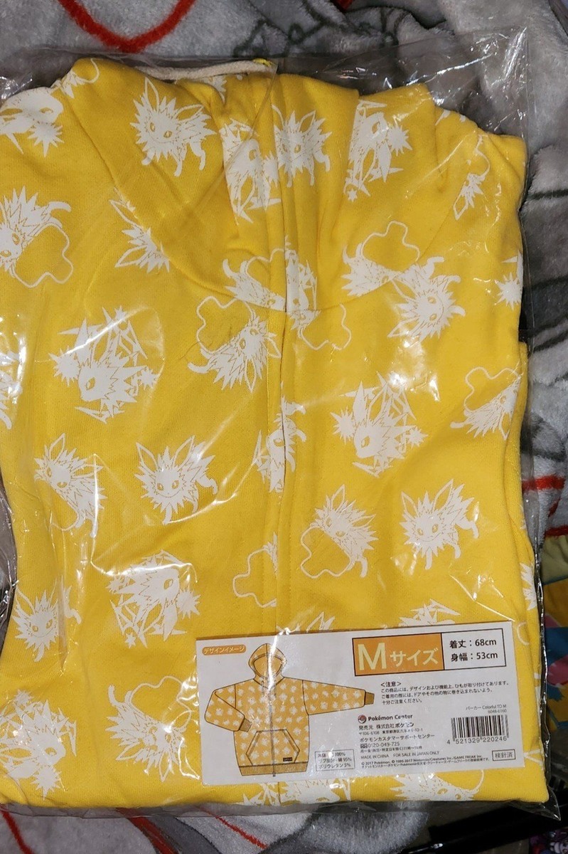 Pokemon Center Original Eevee Collection Colorful Hoodie Jolteon M size  jacket