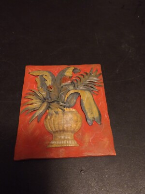 Flowers  4 1/2'' x 5 1/2'' Decorative Ceramic Wall Art Tile Backsplash New 3D