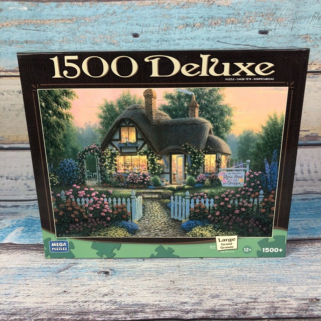 Jigsaw Puzzle Rose Petal Gift Shoppe 1500 Pieces Mega Brands New Sealed