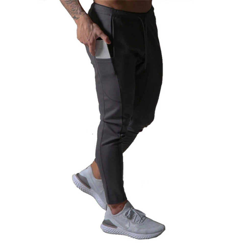 Mens Casual Sports Pants Fitness Workout Joggers Sweatpants Hip Hop Trousers