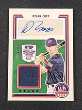 Dylan Cupp 2022 Panini Stars & Stripes AUTO PATCH #/399 GAME WORN/USED #SSS-DC