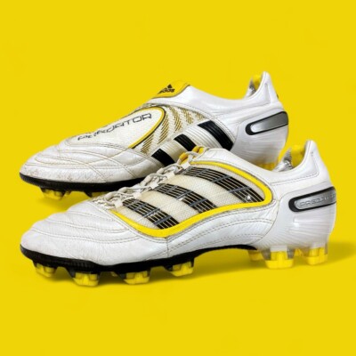 ADIDAS PREDATOR X FG * G02871 * 9 US * WHITE/YELLOW * SOCCER