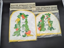 VTG NOS Gindi International Quilted Appliance Covers Gourmet BREW TOAST Veggies
