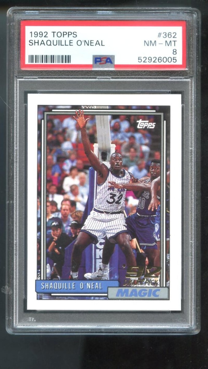 1992-93 Topps #362 Shaquille O'Neal ROOKIE RC PSA 8 Graded