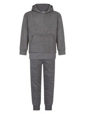 Chłopięcy Zestaw dresowy Polar Bluza z kapturem Top i spodnie do joggingu Węgiel drzewny Jogger Dziewczęce spodnie