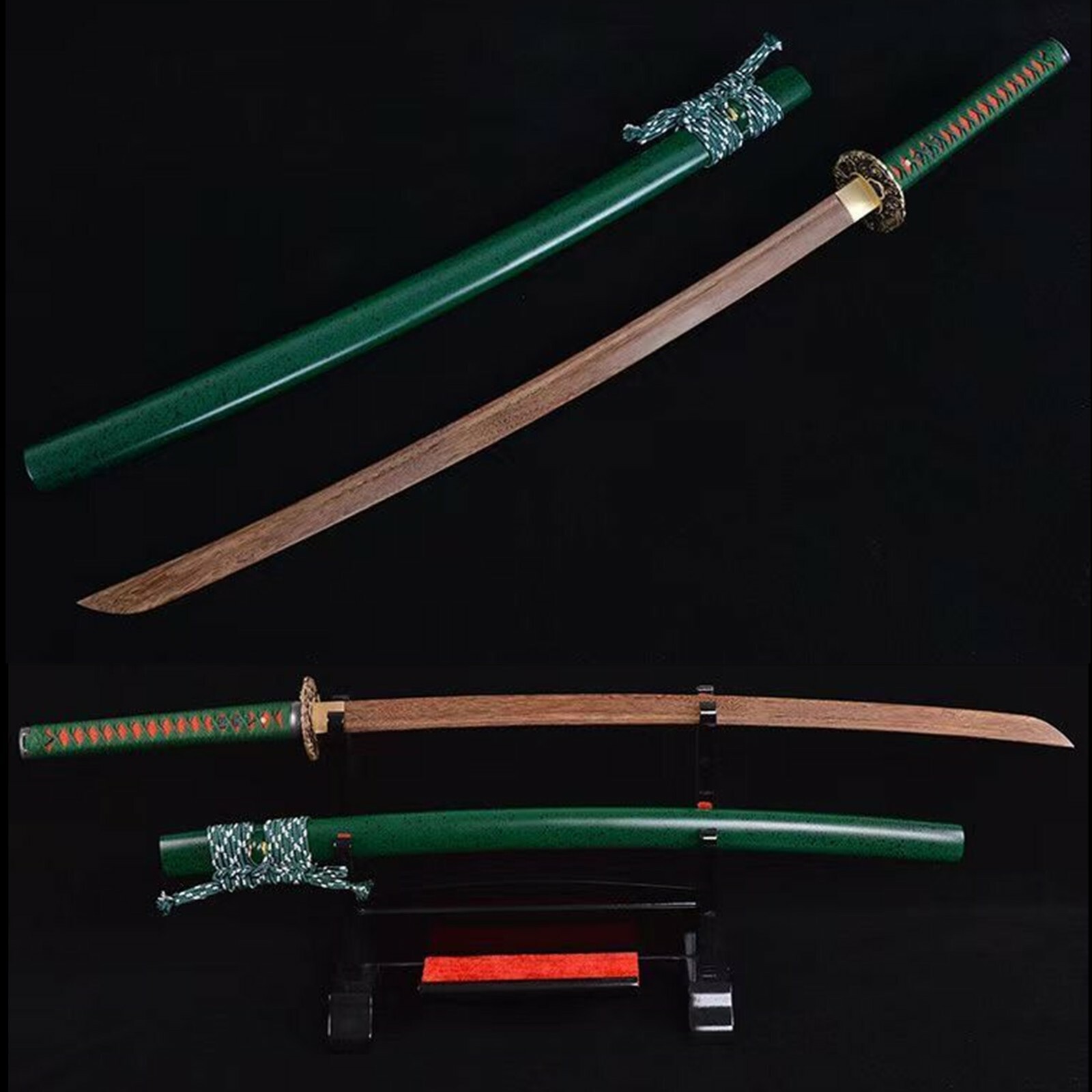 Japanese Samurai Katana Shinai Practice drill Sword Huali wood Blade