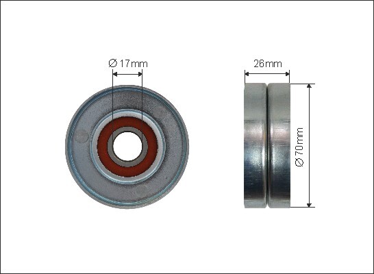 CAFFARO 500125 Tensioner Pulley, V-ribbed belt for CHEVROLET,OPEL