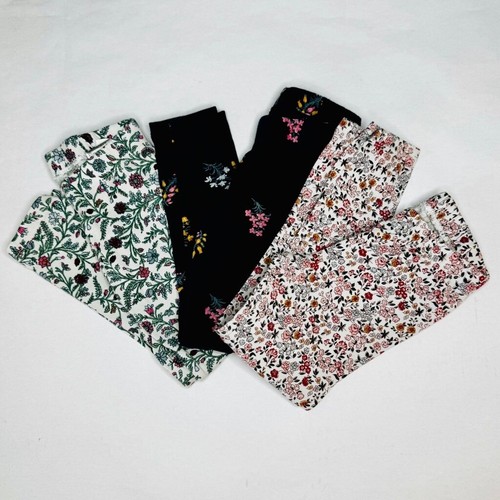 Janie and Jack Everyday Floral Flower Leggings, 3 Pairs Size 4 - Picture 9 of 9
