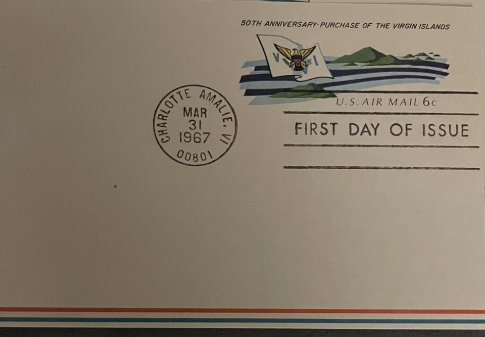 1967 The Virgin Islands First Day Of Issue Air Mail Post Card Lot Of 8 - Image 4 of 4