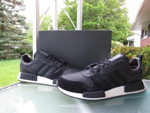 black leather running shoes mens