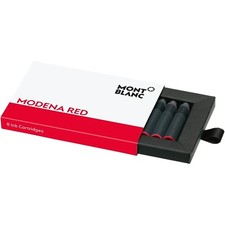 MONTBLANC MODENA RED ink cartridges, 8 Pack 119717, Made in Austria