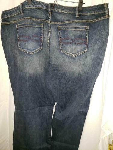 NWT TORRID DENIM JEANS SIZE 28R DARK BLUE FADED WASH SLIM BOOT CUT - Picture 9 of 9