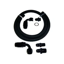 6AN BLACK BRAIDED FUEL LINE FOR HOLLEY OR DEMON SINGLE FEED FUEL LINE BLACK END