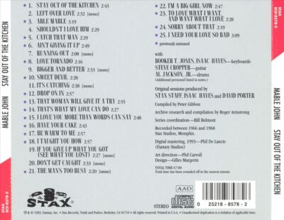 MABLE JOHN - STAY OUT OF THE KITCHEN NEW CD