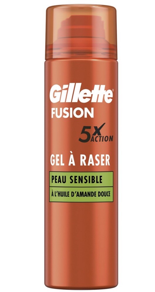 Gel à raser Gillette Fusion 5 Peau Sensible pour rasage quotidien sans rougeurs lot 3