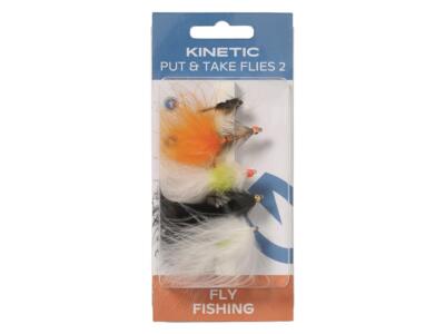 Kinetic Put N' Take Flies 2 Fliegen Set  Forellen See Teich angeln