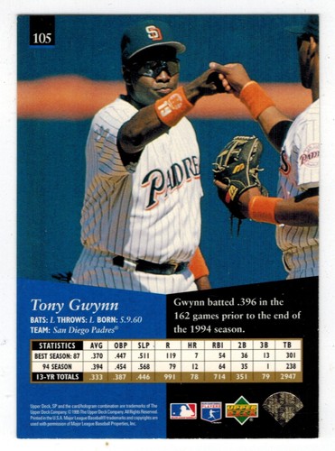 TONY GWYNN cards ***U PICK *** (Buy 2 or more for 60% DISCOUNT) Listing 1 of 3 - Picture 220 of 486