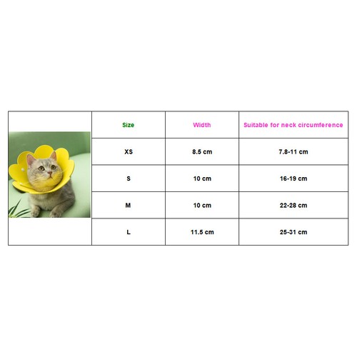 Anti-scratch Bite Pet Puppy Cat Dog Collar Flower Recovery Collars Necklace Care - Picture 2 of 17