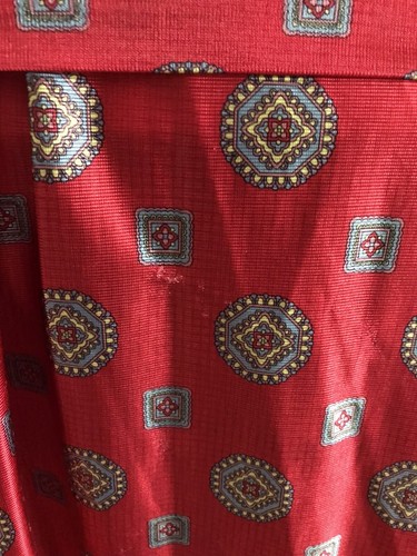 Vintage Pierre Cardin Men's Robe USA Pockets Sash Tie Red & Gray Medium Large - Picture 14 of 17