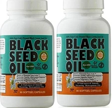 2X Black Seed Oil Softgel 90 Capsules 500 mg Exp date 3/27