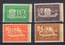 1946 Lokalausgaben - L&uuml;bbenau 9-12 S&auml;tze zur Auswahl