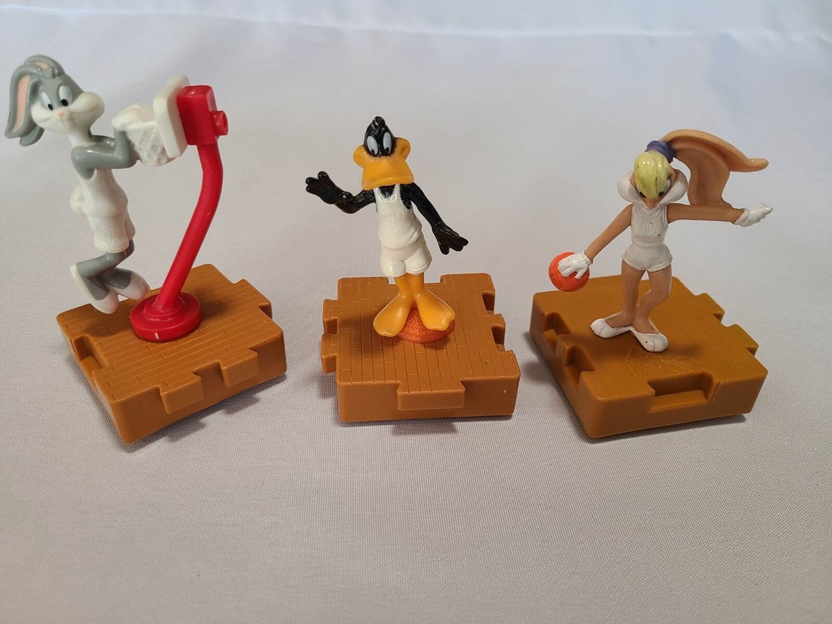 Lot of 3 - Vintage 1996 McDonald's SPACE JAM Happy Meal Toys