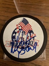Neal Broten #9 1980 Olympic Hockey Team Signed Autographed Puck Lake Placid