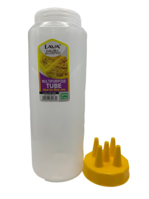 1 x  Batter/Sauce Bottle Squeezer Tube (600ml) Roti Jala Kueh Mold Lacey Pancake