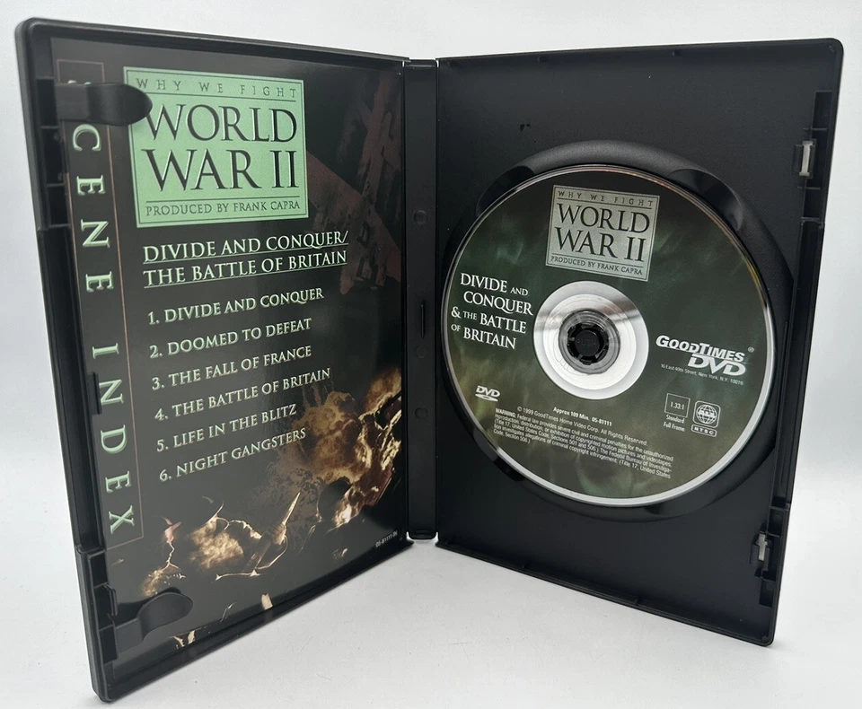 World War II Divide and Conquer/The Battle of Britain DVD  By Frank Capra 1998 Foto 3 de 3