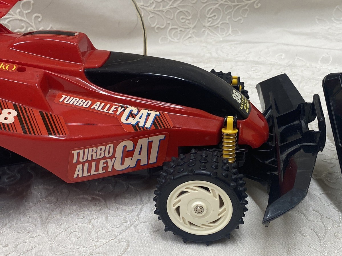 Vintage 80s Nikko Red Turbo Alley CAT 88 RC Car Working With Vintage 80s Nikko Red Turbo Alley CAT 88 RC Car Working With