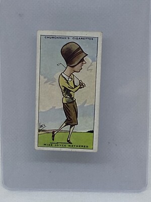 1931 Churchman  Prominent Golfers Small #45 Miss Joyce Wethered SET BREAK! (D)