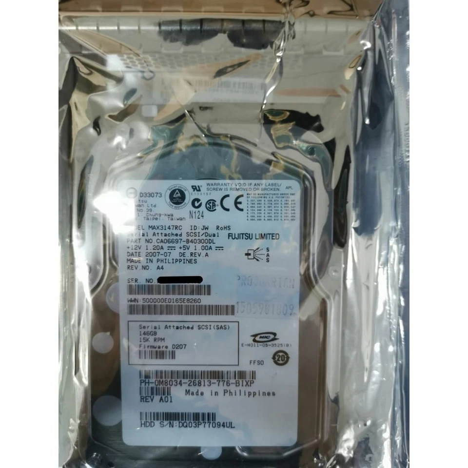 Dell 146GB 15K SAS 3G 16MB 3.5" HS HDD with Tray - Image 3 of 4