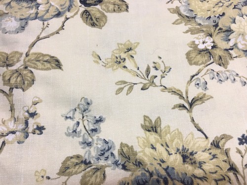 Custom SWEET Floral & check w/tassels Pillow COVER 18" NEW Beige Blue White - Picture 5 of 6