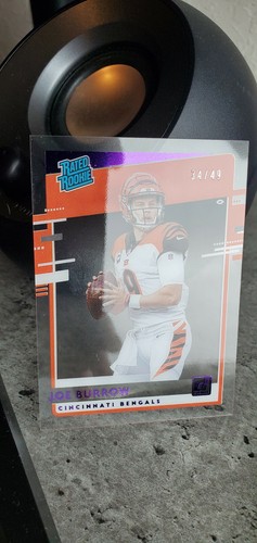 Joe Burrow #RR-JB 2020 Panini Chronicles Clearly Donruss Rated Rookies card