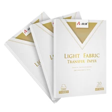 60 A-SUB Printable Heat Transfer Vinyl Sheets Inkjet Light Fabric Paper 8.5x11 