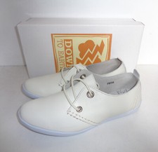 Ladies White Leather Womens New Casual Loafers Shoes Lace Up Trainers UK Size 6