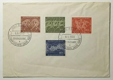 1960 Bonn Germany Summer Olympic Games Complete Set SC#813-816 SG #1246-1249
