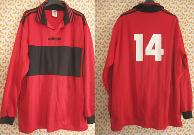 Maillot Vintage Équipe De France Rugby N°14 Rouge - Taille XL - Polyamide/Polyester - Occasion TB